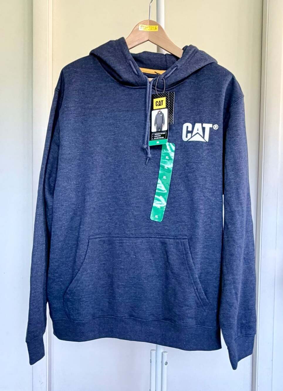 Caterpillar Embroidered Logo Hoodie, Blue, Size XL New with Tags